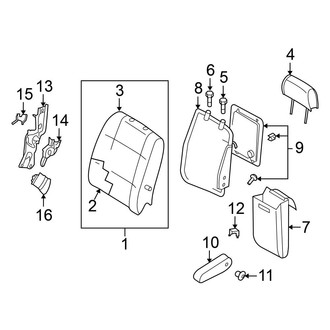 Nissan OE - Seats & Tracks - Rear Seat Components (2nd Row, Upper Components)