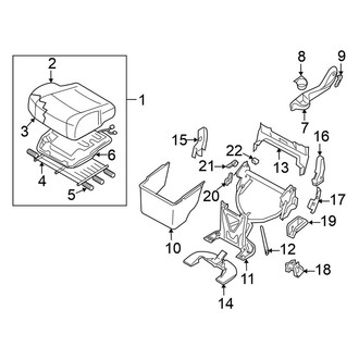 Nissan OE - Seats & Tracks - Rear Seat Components (2nd Row, Lower Components)