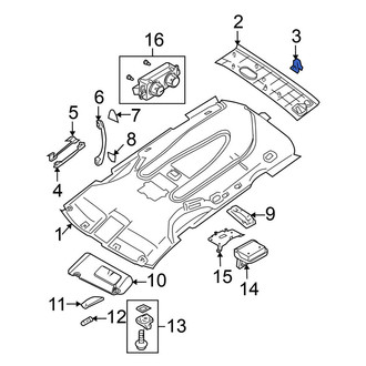 Nissan OE - Rear Roof Opening Trim Clip