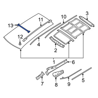 Nissan OE - Roof Luggage Carrier Cross Rail