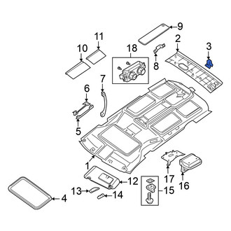 Nissan OE - Rear Roof Opening Trim Clip