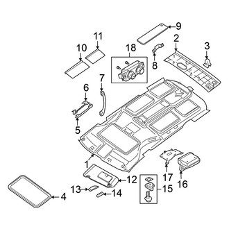 Nissan OE - Roof - Interior Trim (With Sunroof)
