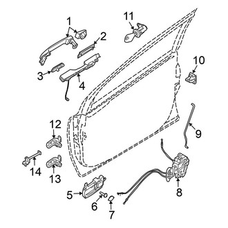 Nissan OE - Front Door - Lock & Hardware