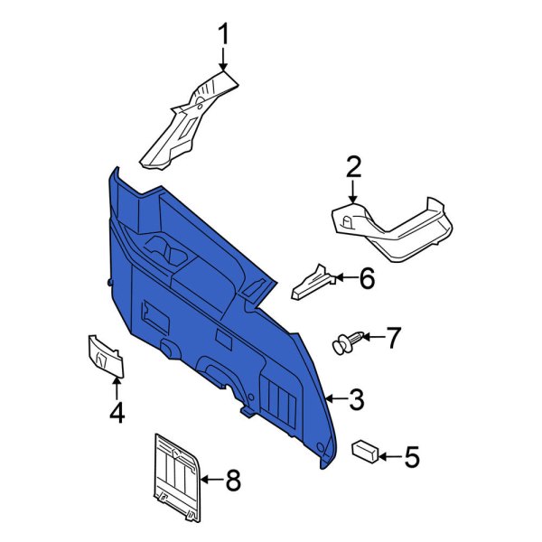 Interior Quarter Panel Trim Panel