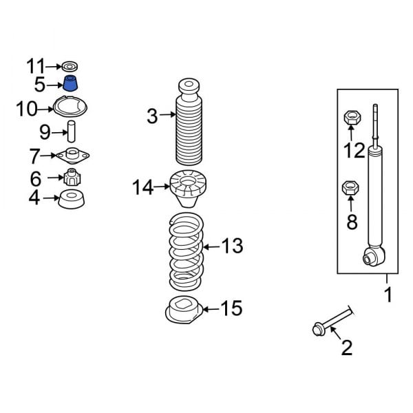 Nissan OE 56217CA000 Upper Suspension Shock Absorber Mount Insulator
