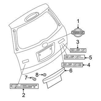 Nissan OE - Lift Gate - Exterior Trim