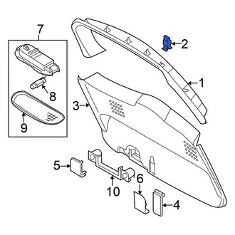 Nissan OE - Back Glass Reveal Molding Clip