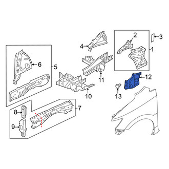 Nissan OE - Front Left Radiator Support Splash Shield