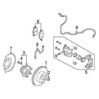 Nissan OE - Front Suspension - Brake Components