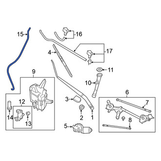 Nissan OE - Front Windshield Washer Hose