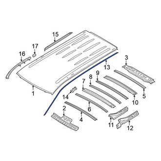 Nissan OE - Left Roof Drip Molding
