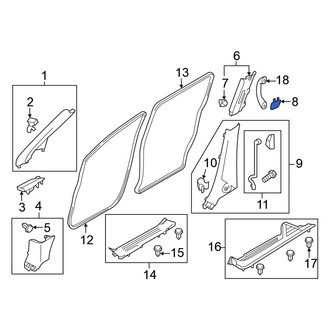 Nissan OE - Body D-Pillar Trim Panel Cap
