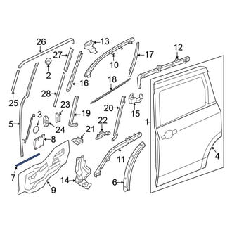 Nissan OE - Right Lower Sliding Door Shell Seal