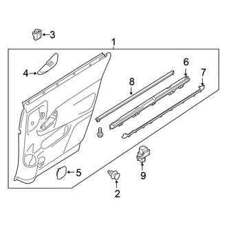 Nissan OE - Side Loading Door - Interior Trim (With Sunshade)