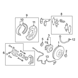 Nissan OE - Rear Suspension - Brake Components