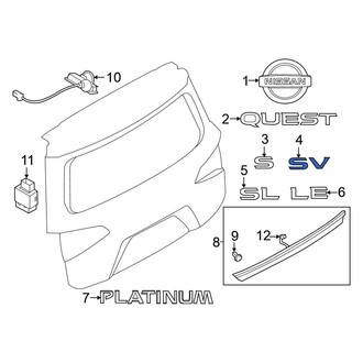 Nissan OE - Rear Deck Lid Emblem
