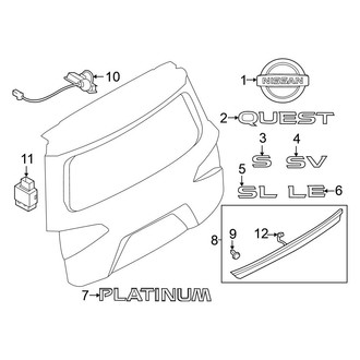 Nissan OE - Lift Gate - Exterior Trim