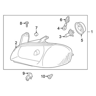 Nissan OE - Front Lamps - Headlamp Components