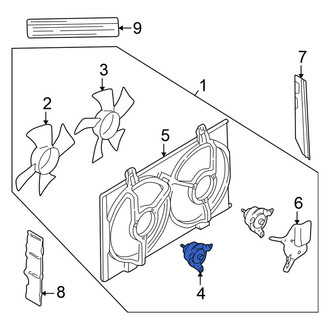 Nissan OE - Right Engine Cooling Fan Motor