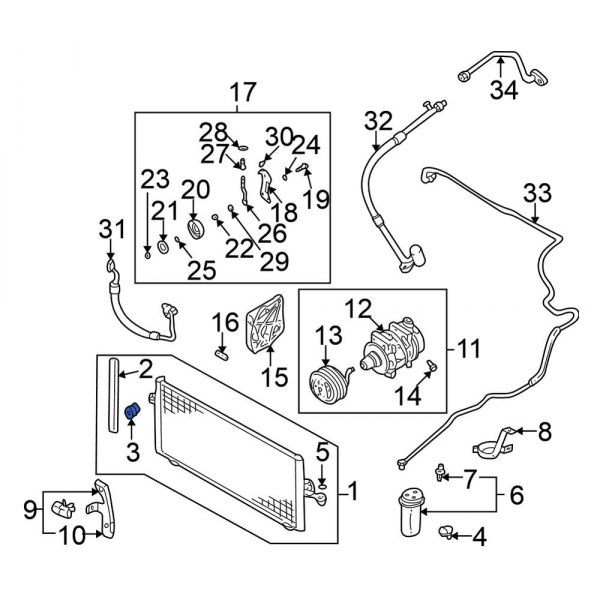 A/C Condenser Bracket Insulator