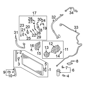 Nissan OE - Air Conditioner & Heater - Condenser, Compressor & Lines