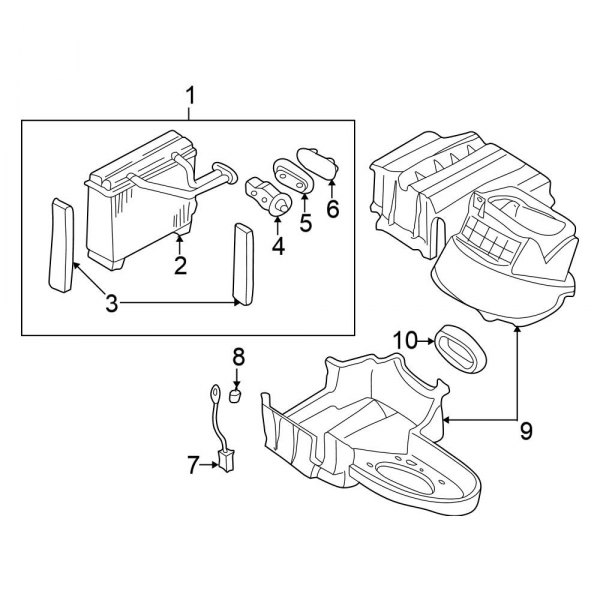 Air Conditioner & Heater - Evaporator Components