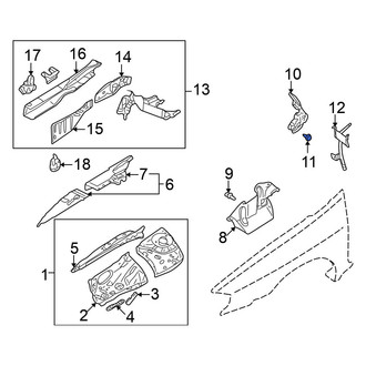 Nissan OE - Fender Liner Retainer
