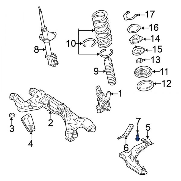 Nissan OE 54459AD00A - Front Suspension Control Arm Bolt