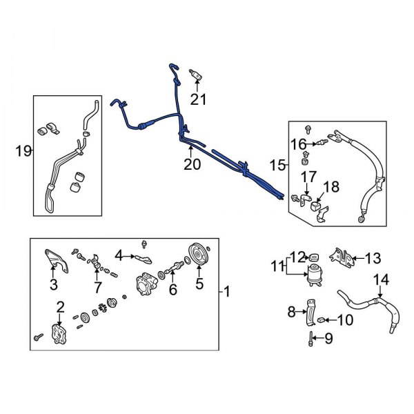 Nissan OE 497252Y901 Power Steering Return Hose