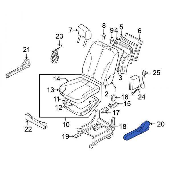 Seat Frame Trim Panel