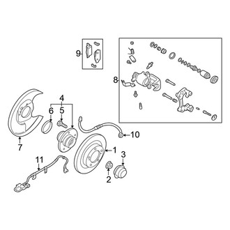 Nissan OE - Rear Suspension - Brake Components