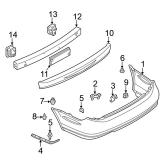 Nissan OE - Rear Bumper - Bumper & Components