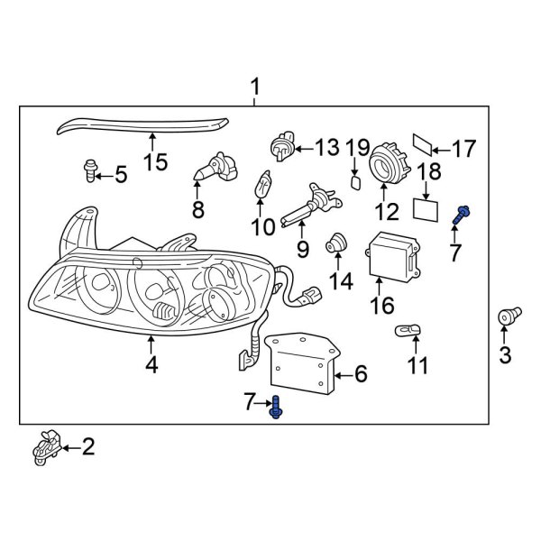 Headlight Mounting Screw