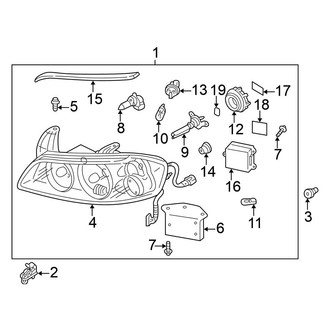 Nissan OE - Front Lamps - Headlamp Components
