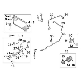 Nissan OE - Air Conditioner & Heater - Condenser, Compressor & Lines