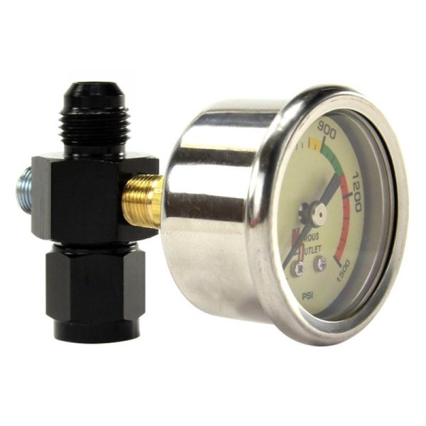 Nitrous Outlet® 00630016 1.5" Nitrous Pressure Gauge, 1500 PSI