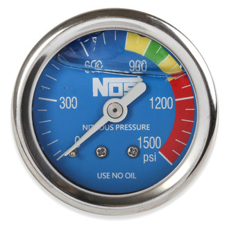 Nitrous Oxide Systems® - 1-1/2" Liquid Filled Nitrous Pressure Gauges, 0-1500 PSI
