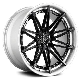 NOIR ELITE® - NR108 Gloss Black with Silver Lip and Chrome Rivets