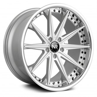 NOIR ELITE® - NR100 Matte Silver with SS Lip and Black Rivets