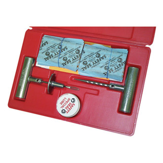North Shore Labs® - Auto Tire Repair Kit with 60 4" Inserts Insertion Tool Spiral Probe Lube Extra Needle in Case