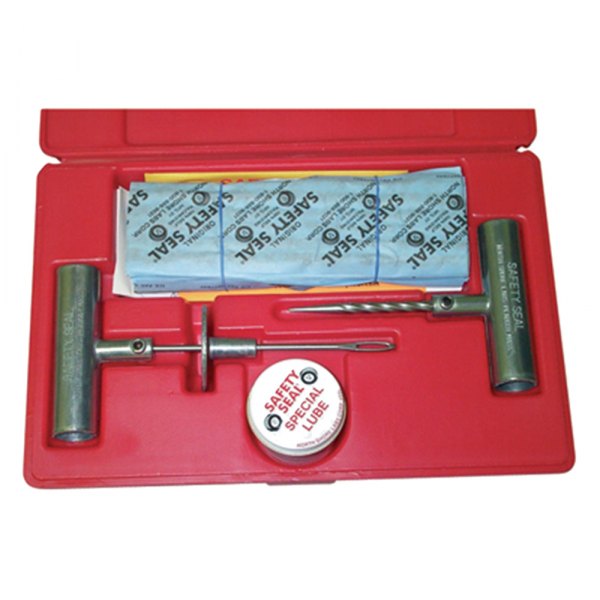 North Shore Labs® - Truck Tire Repair Kit with 30 8" Inserts Insertion Tool Spiral Probe Lube Extra Needle in Case