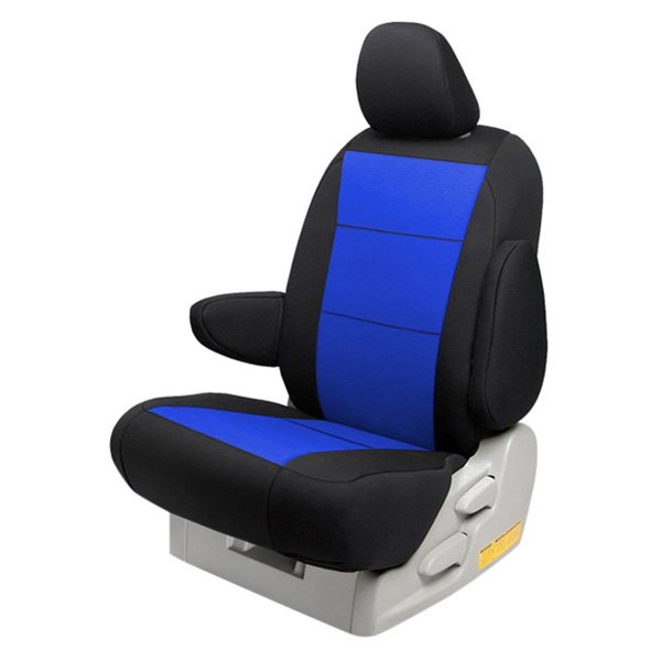  Northwest Seat Covers® - Neo-Ultra™ 1st Row Black & Blue Custom Seat Covers