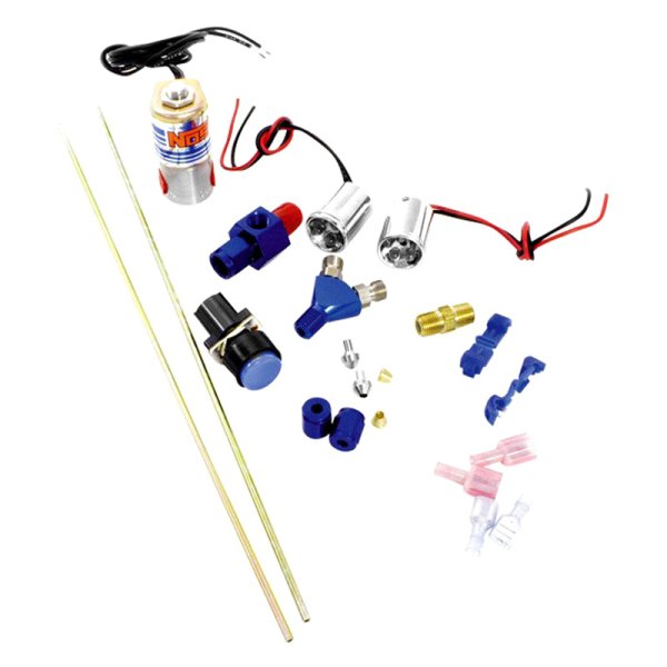 Nitrous Oxide Systems® 16037NOS With Dual Blue LED Lights and 4AN Feed Line
