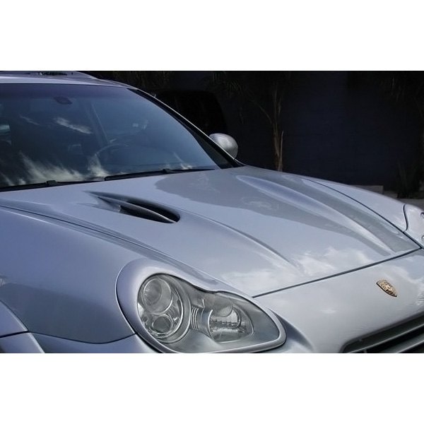 NR Automobile® - Magnum Style Hood with Air Intake Bars and Mesh Grill Screen (Unpainted)