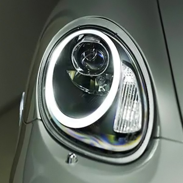NR Automobile® - Black LED DRL Bar Projector Headlights