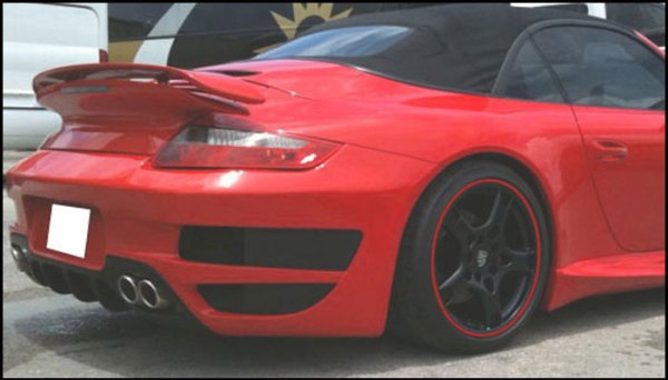 NR Automobile® - GT Carrera 4S Style Rear Bumper with Intake Covers and Tail Light Modification