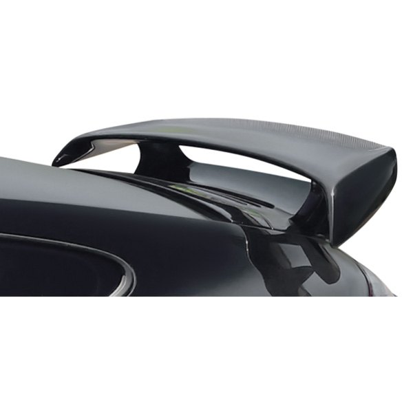 NR Automobile® - GT2 Style Carbon Fiber Rear Wing with Black Gurney Flap with Wiring Harness for Fault Light