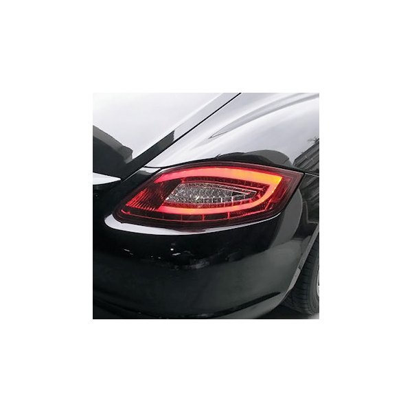 NR Automobile® - Black/Red Fiber Optic LED Tail Lights, Porsche Boxster