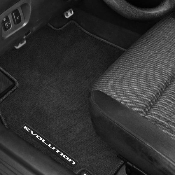  NRG Innovations® - Black Floor Mat Set with Evolution Logo