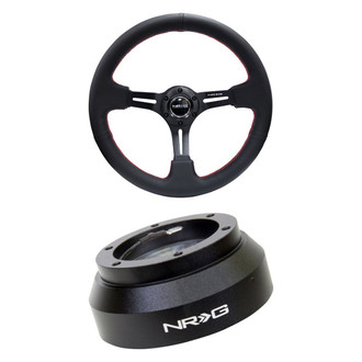 NRG Innovations® - 2-Pc 350mm Reinforced Steering Wheel Kit